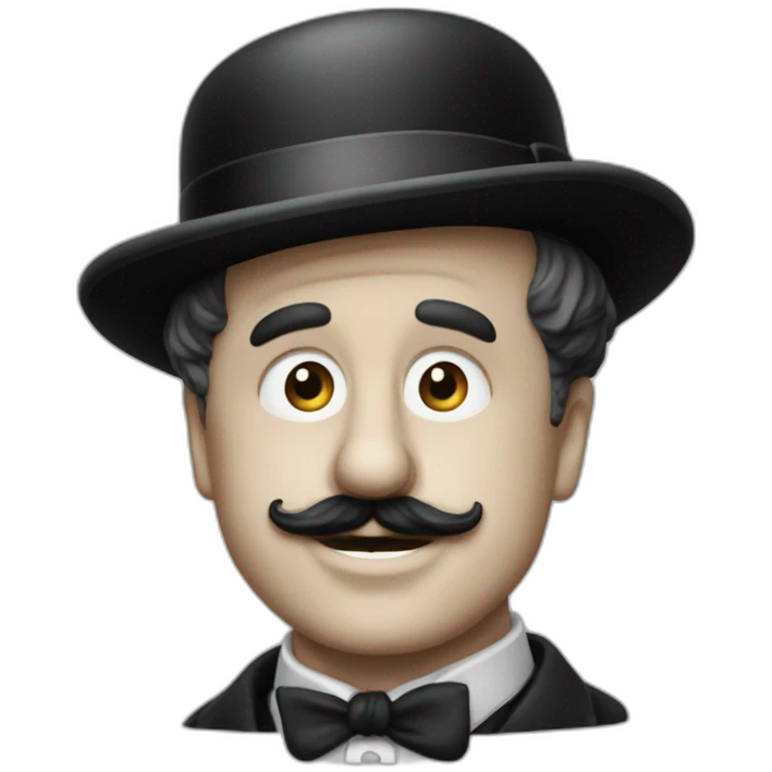 Charlie Chaplin levant la main à 45° emoji