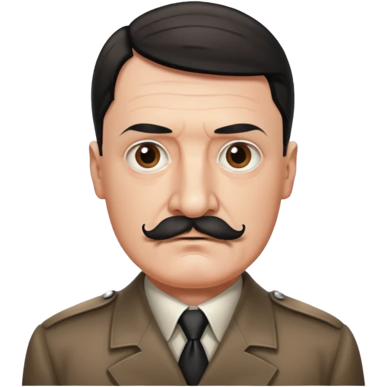 Hitler with square mustache emoji