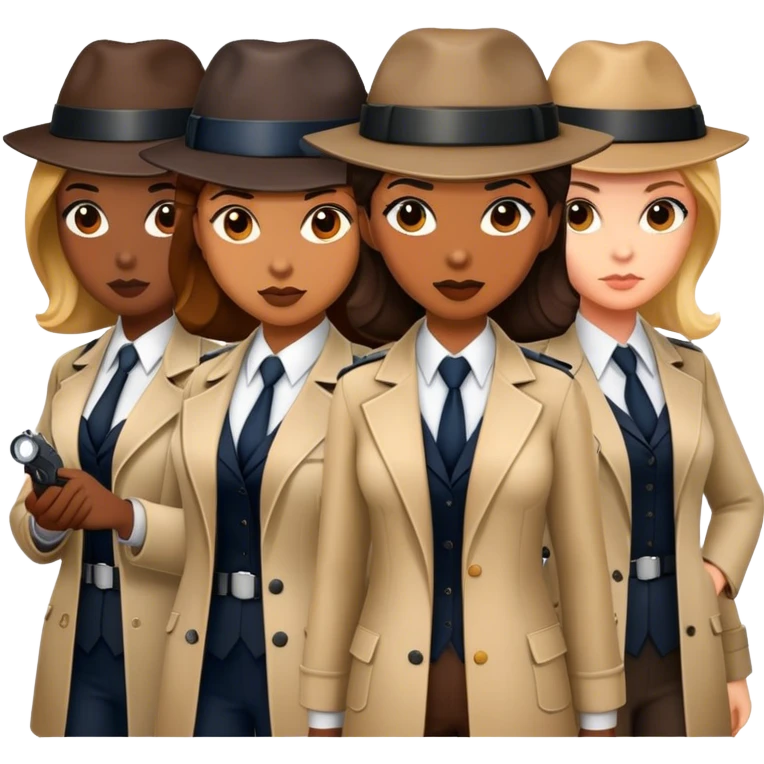 Three female detectives  emoji
