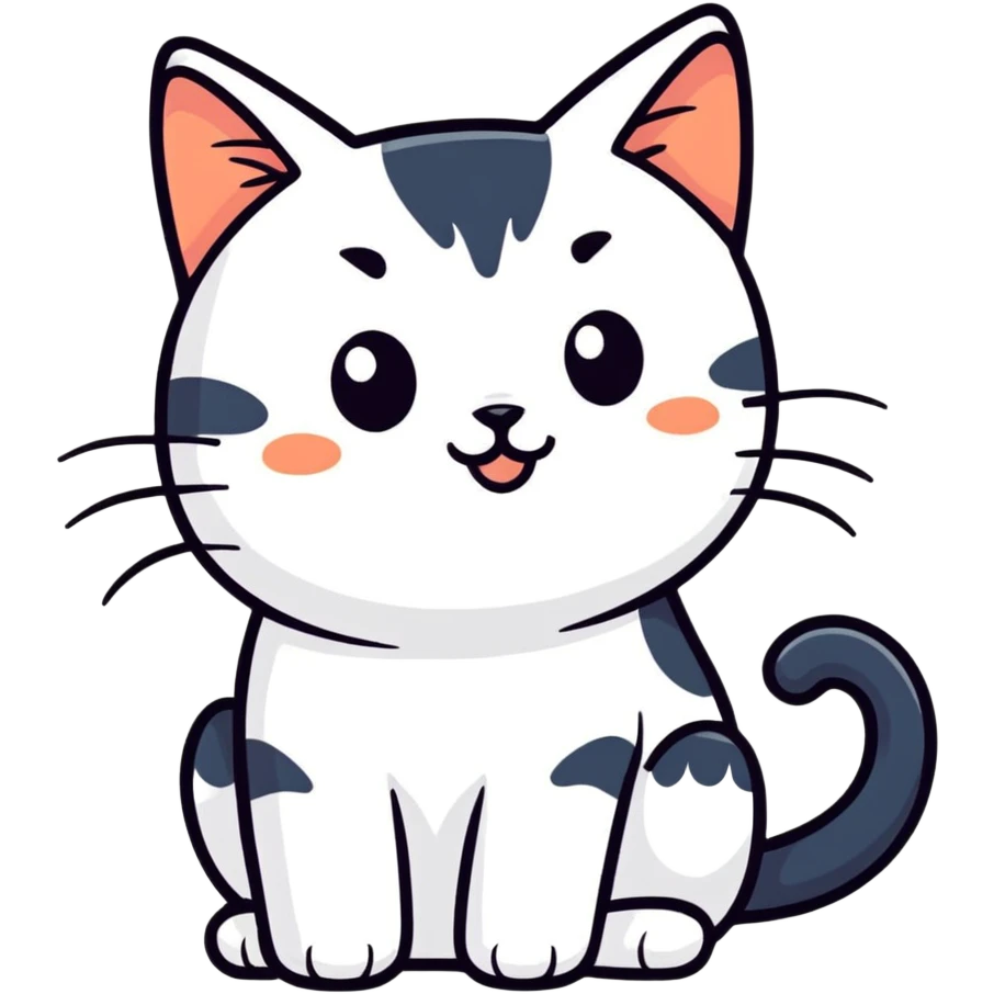playful cat cartoon style emoji