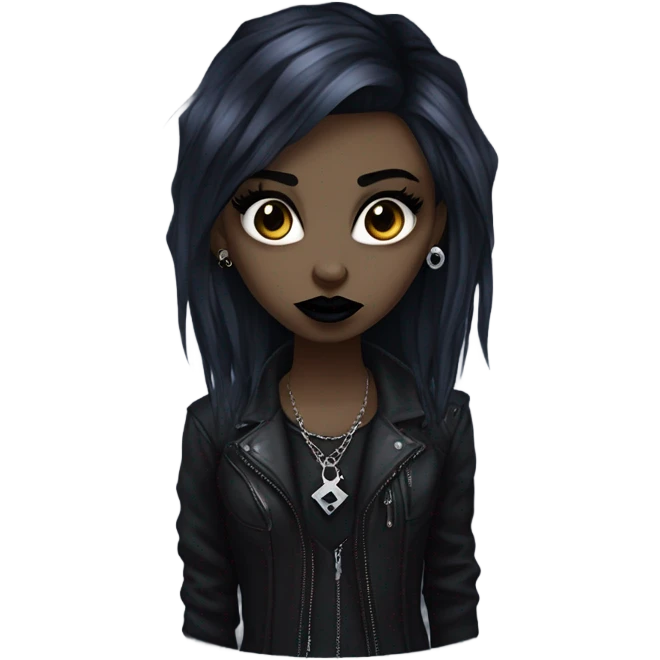Ugly goth girl emoji