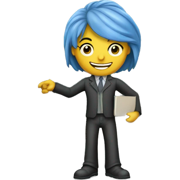 teacher with a blackboard teaching robotics
 emoji