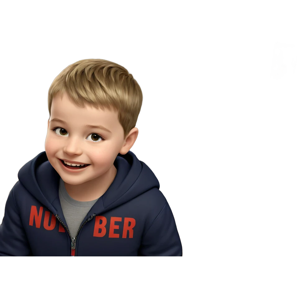 smiling boy in realistic portrait emoji