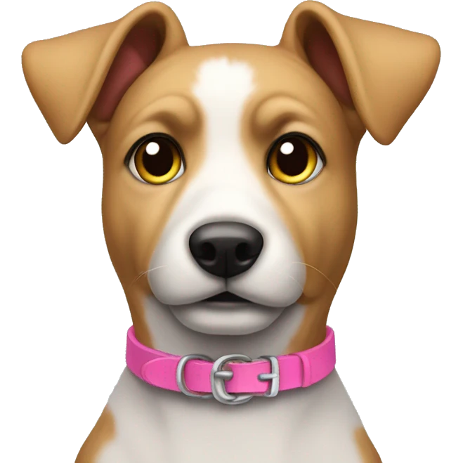 dog wth a pink collar  emoji