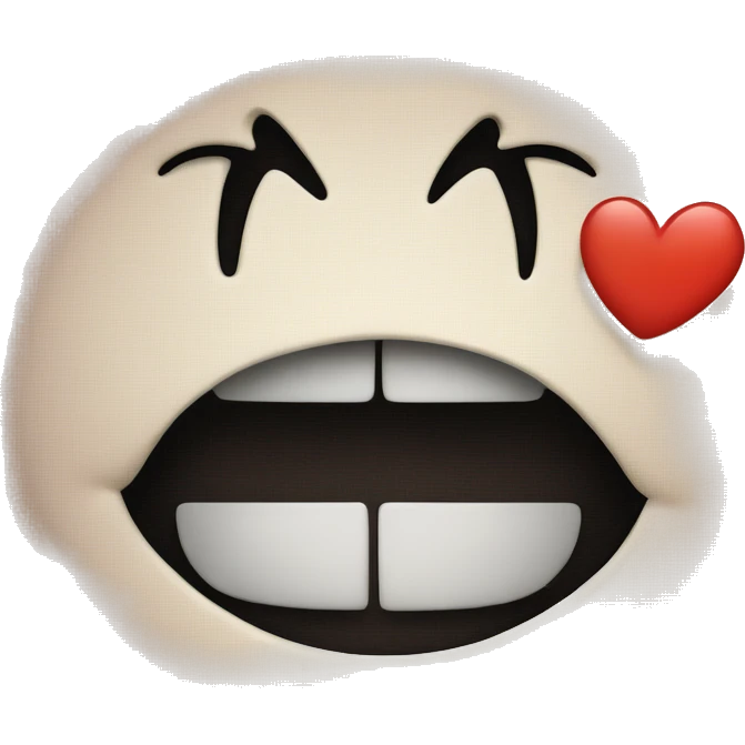 Smiley face with a kiss emoji