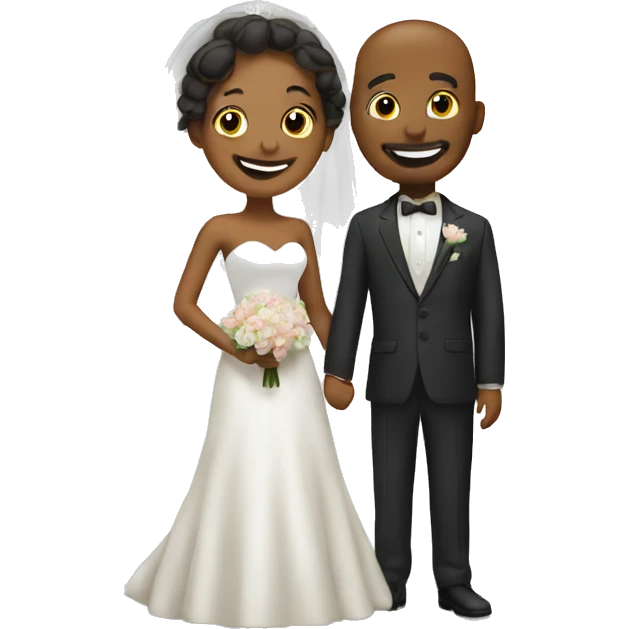 wedding bliss with love emoji
