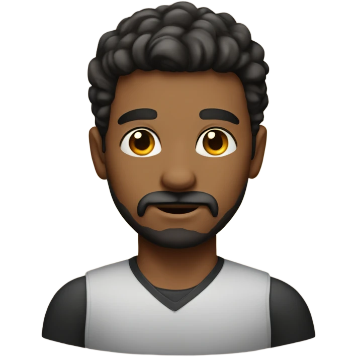 handsome boy with facial hair with one eye emoji