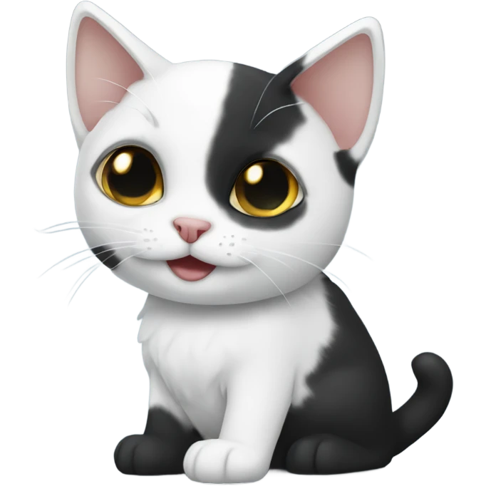 small black and white cat emoji