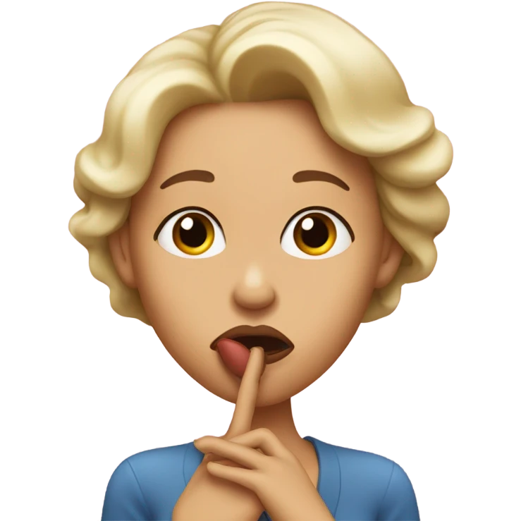 A woman blowing a kiss emoji