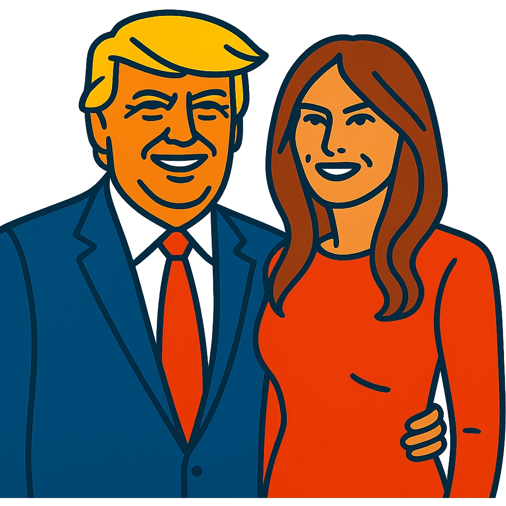 Donald and Melania Trump emoji
