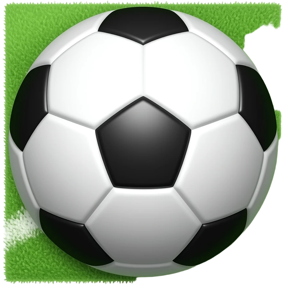 una pelota de futbol en el punto de penalti emoji
