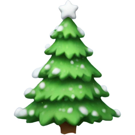 Snow on Christmas tree emoji