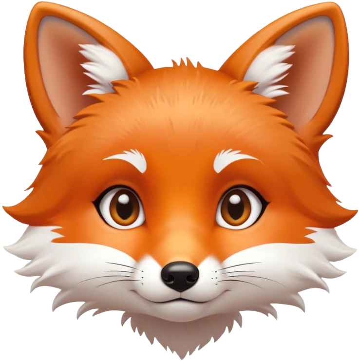 Cute baby fox head emoji