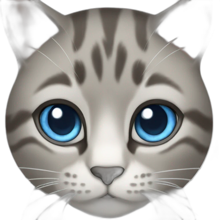 A cat with blue eyes emoji
