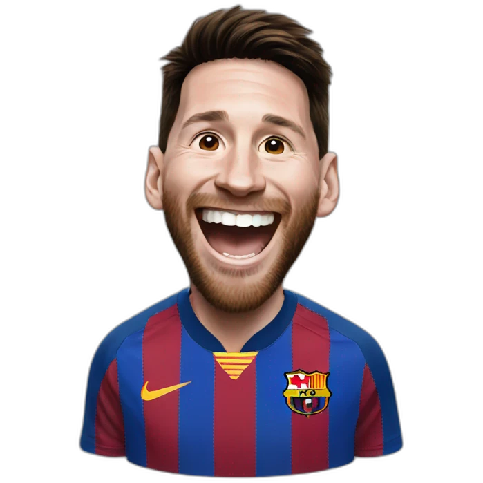 Messi laughing emoji