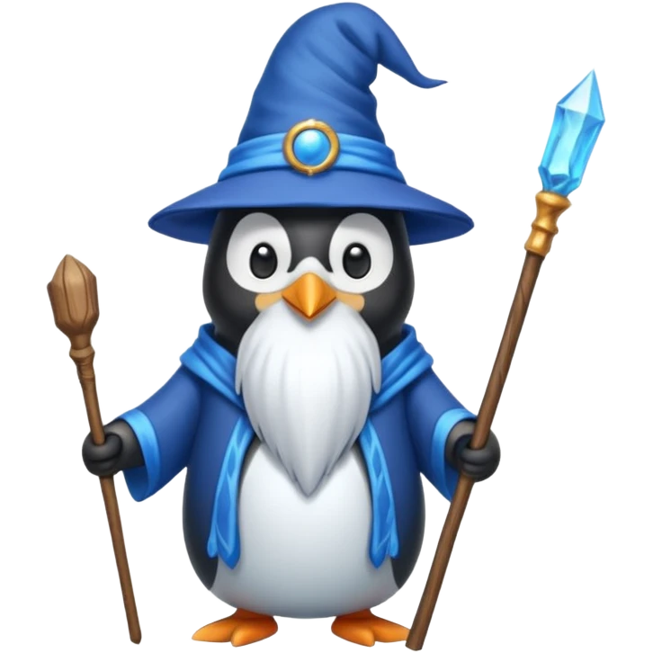 Penguin Wizard emoji