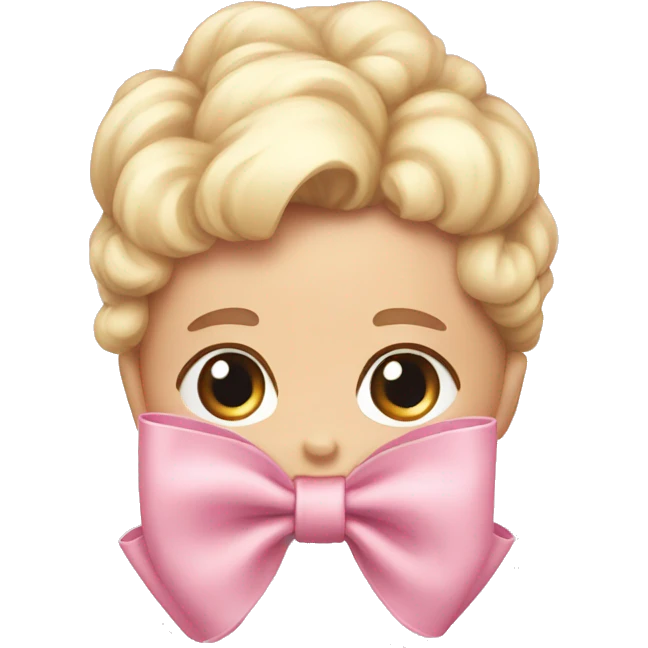 Baby pink bow emoji