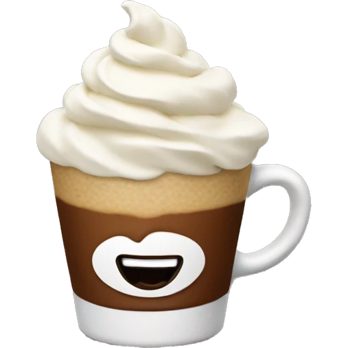 Coffee whipped cream emoji