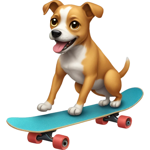Dog on a skateboard emoji