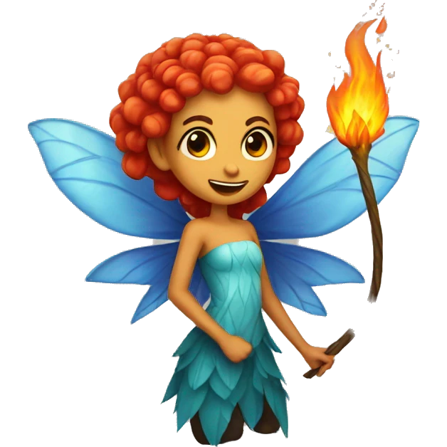 Fire fairy emoji