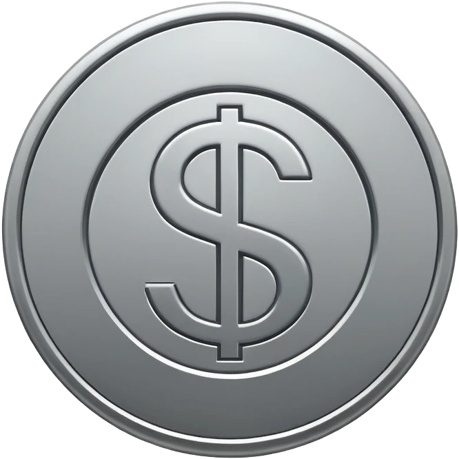gray dollar sign SYMBOL in circle emoji