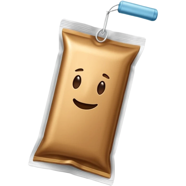 long rectangular coffee sachet stick emoji