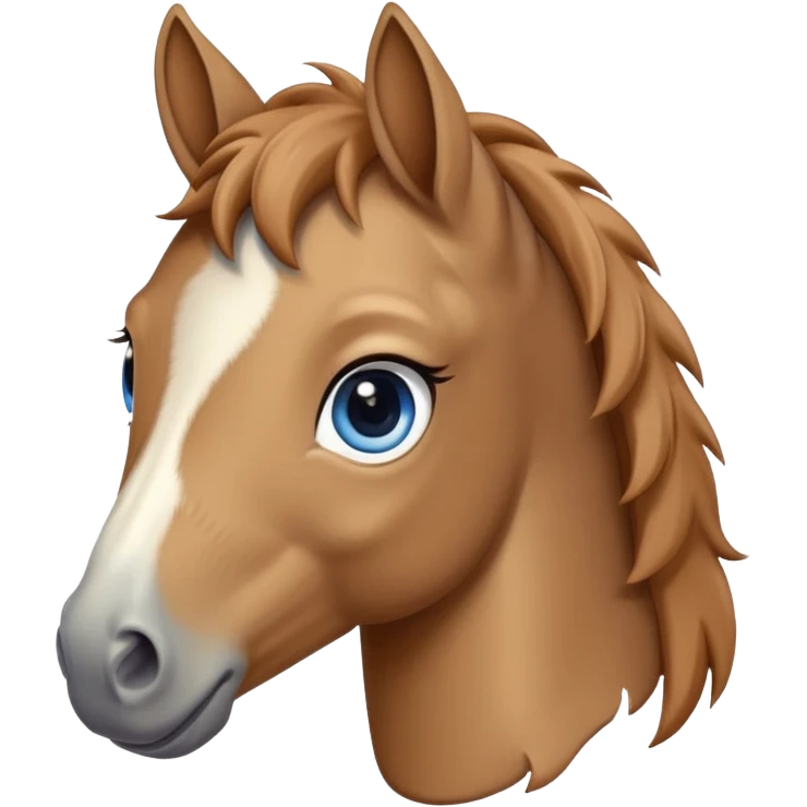 a foal horse with big blue eyes emoji