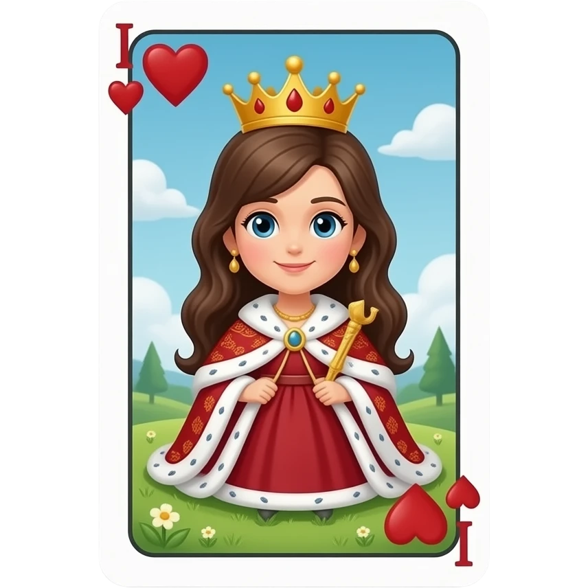 the queen of hearts tarot card emoji