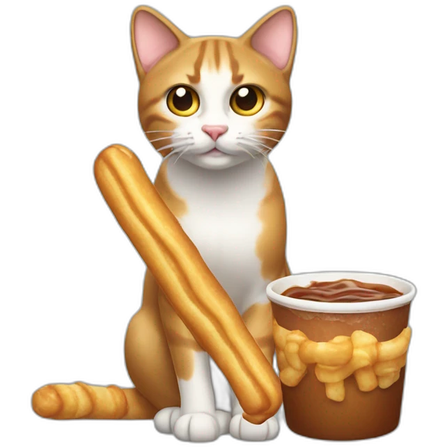 gato con churros emoji