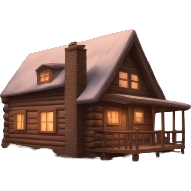 aesthetic cozy cabin in the woods emoji