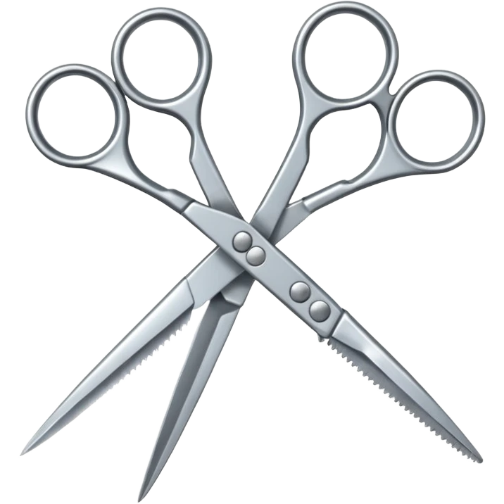 A single pair of metal scissors emoji