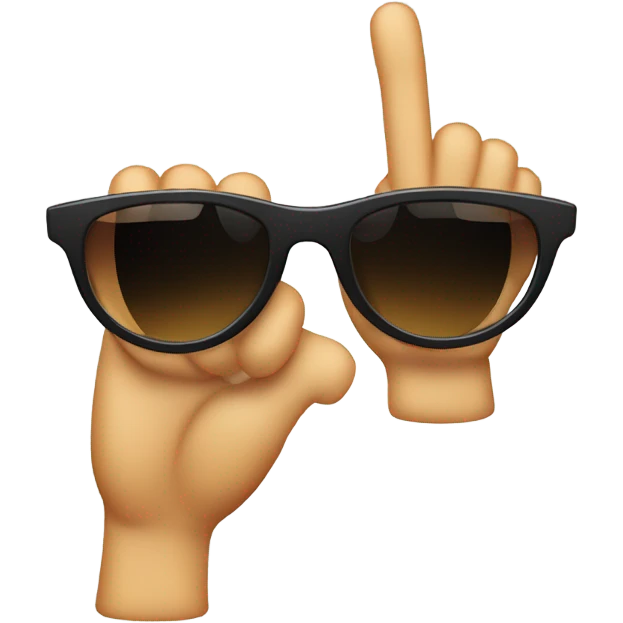 middle finger sun glasses  emoji