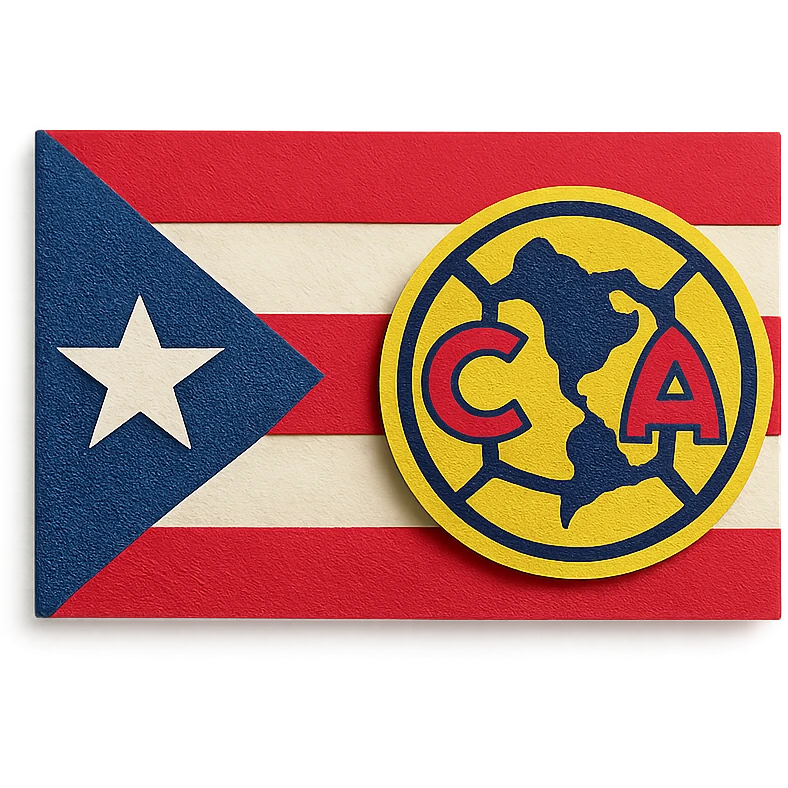 Puerto Rico flag with Club América logo emoji
