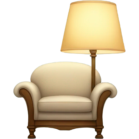 Couch with lamp emoji