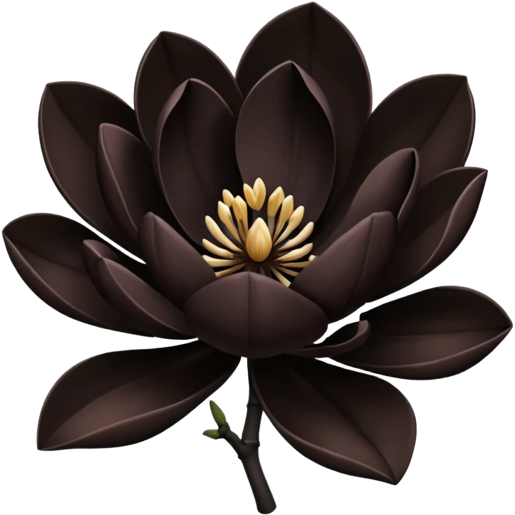 goth black magnolia emoji