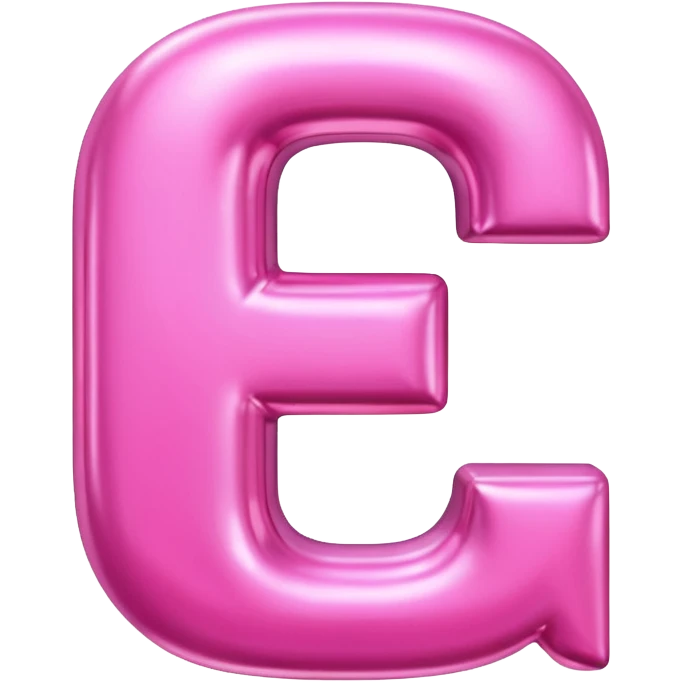 mix color pinks 3d letter p emoji
