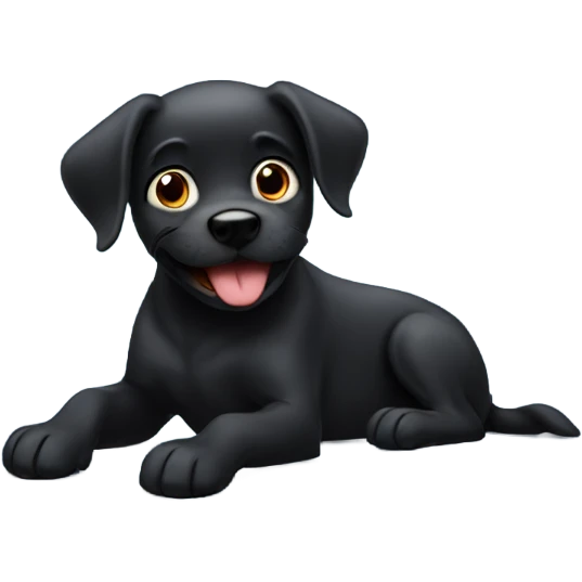 Black Dog being naughty emoji