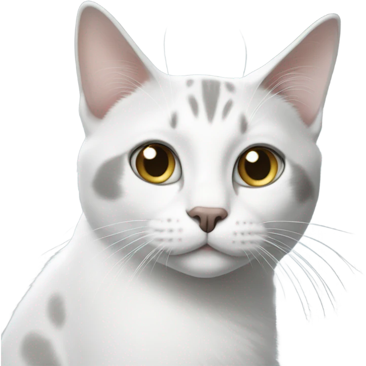 White and grey cat emoji