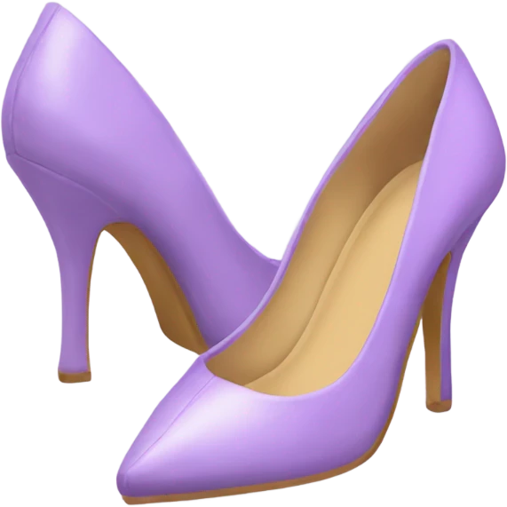 light purple pointed toe shoes emoji