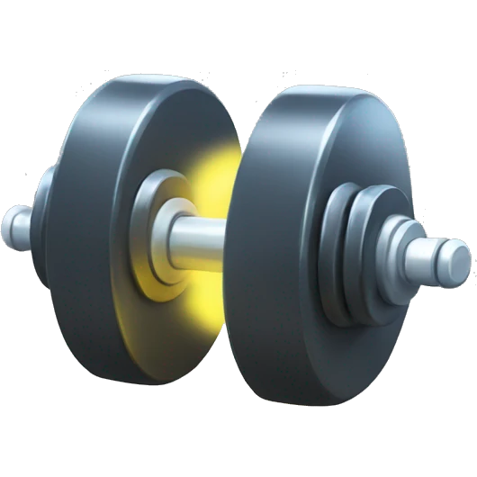 glowing dumbell emoji