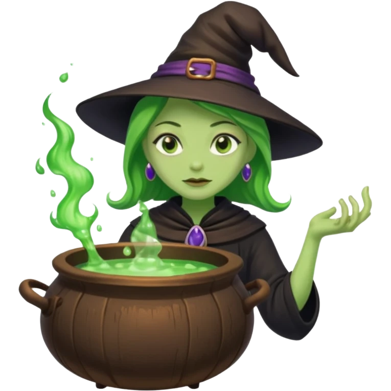 green witch cooking potion emoji