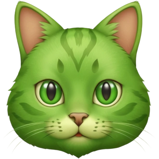 green cat with green shirt emoji