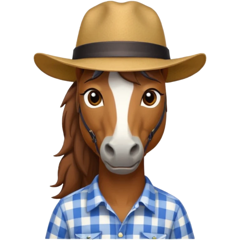 horse with hat and shirt emoji