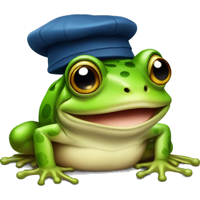 frog with cap emoji