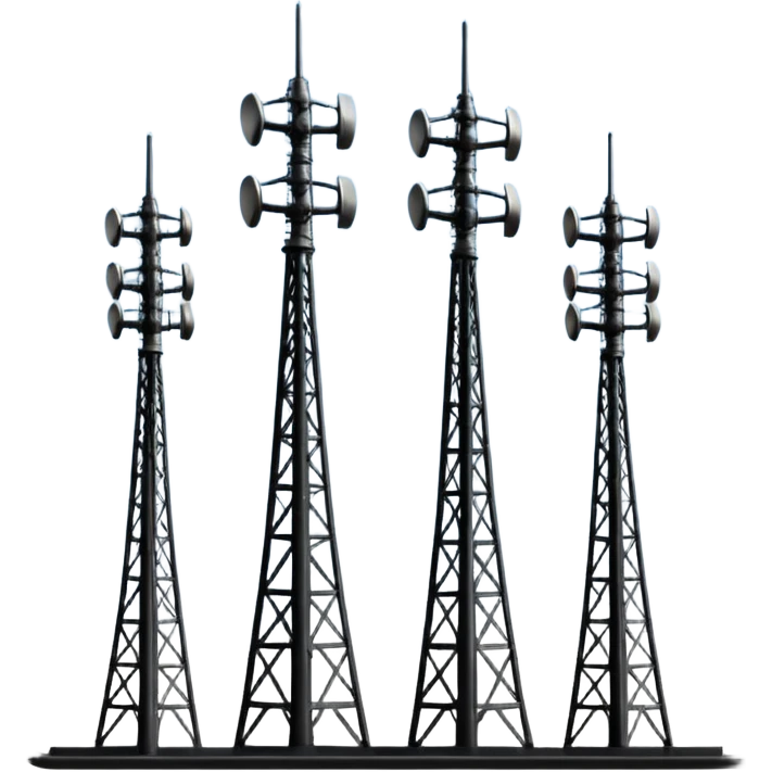 3 TORRES DE ANTENA DE ESTAÇÃO RÁDIO BASE emoji