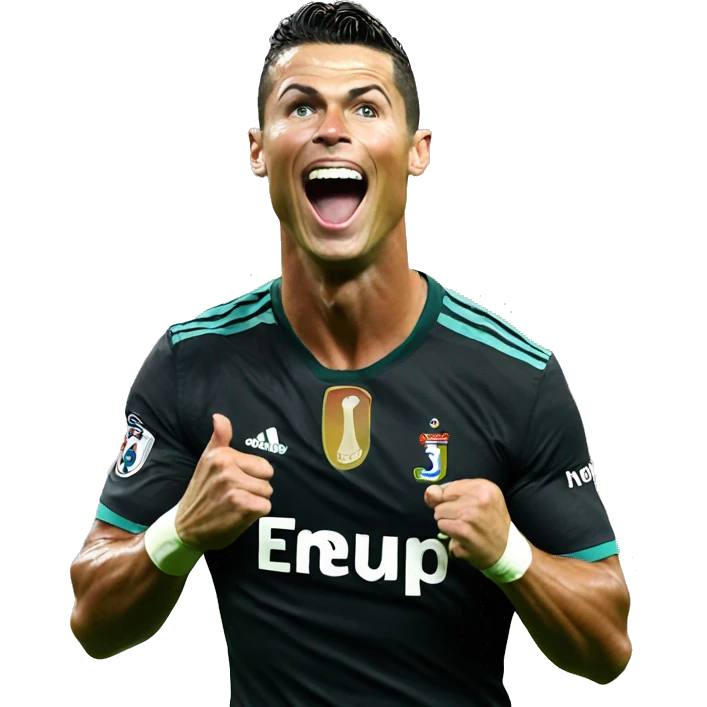 Cristiano Ronaldo celebrating scoring emoji