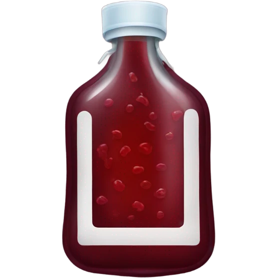 infusion bag with dark red liquid  emoji