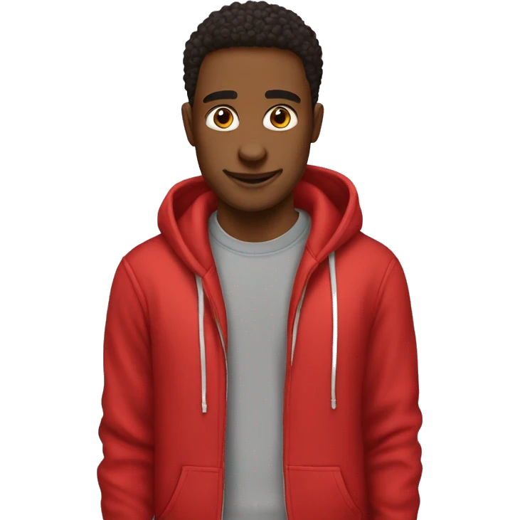 ☺️ this emoji wear red hoodie emoji