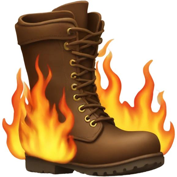 Boots with fire emoji