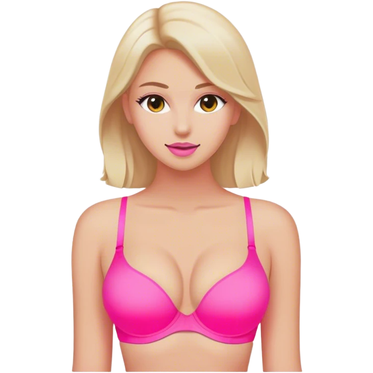 neon pink bra emoji